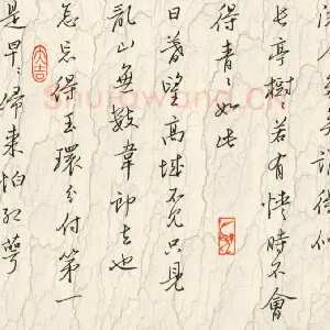 姚旭荣 硬笔行书 姜白石曲一首