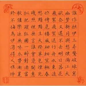 萧任佐 硬笔楷书 苏轼昭君怨