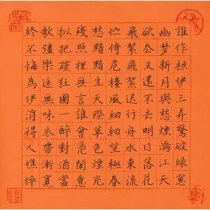萧任佐 硬笔楷书 苏轼昭君怨