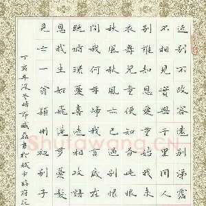 臧磊 硬笔楷书 苏轼诗颖州初别子由一首