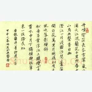 金林生 硬笔楷书 唐龙兰溪八景诗