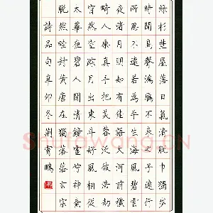荆霄鹏 硬笔楷书 诗品句
