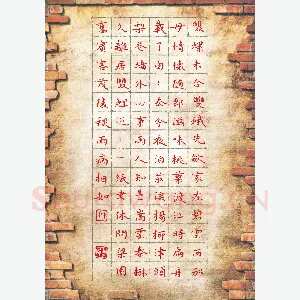 陈勇军 硬笔楷书 节录东坡词沁园春