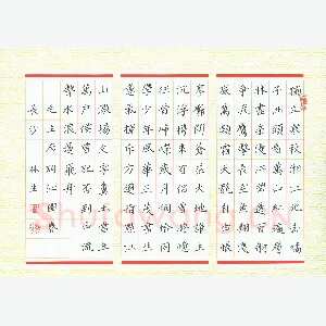 金林生 硬笔楷书 毛主席词沁园春长沙