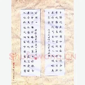 侯小军 硬笔楷书 云南昆明西山飞云阁长联