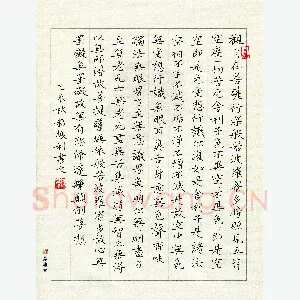 粘振利 硬笔楷书 心经