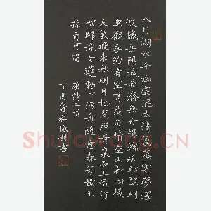 粘振利 硬笔楷书 唐诗二首