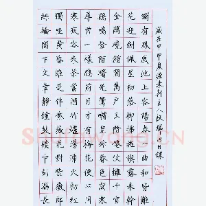 段瑞明 硬笔楷书 白居易诗