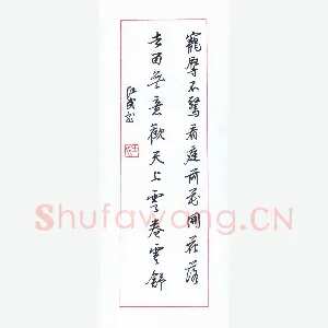 田红武 硬笔行书 宠辱不惊句