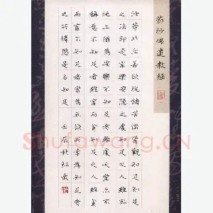 田红武 硬笔楷书 节抄佛遗教经