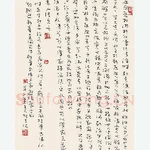 张天诚 硬笔章草 屈原渔父