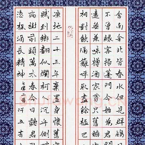 张阿五 硬笔楷书 七律二首