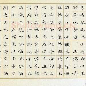 张建华 硬笔楷书 醉翁亭记选抄