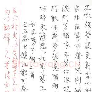 郑可春 硬笔楷书 昆阳子词二首