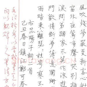 郑可春 硬笔楷书 昆阳子词二首