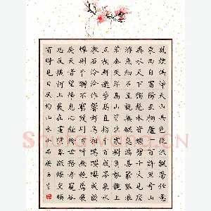吴玉生 硬笔楷书 与朱元思书