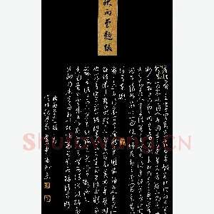 花爱军 硬笔草书 快雪堂题跋