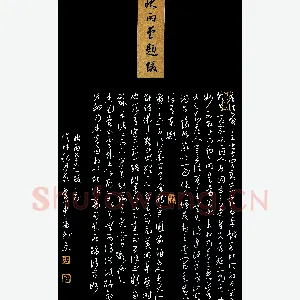 花爱军 硬笔草书 快雪堂题跋