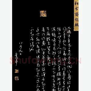 花爱军 硬笔草书 松雪斋题跋