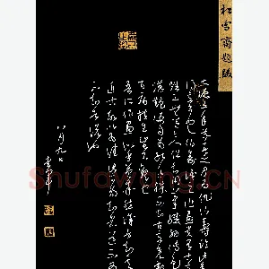 花爱军 硬笔草书 松雪斋题跋