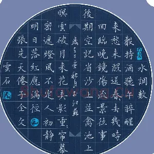 陈云石 硬笔楷书 张先词天仙子