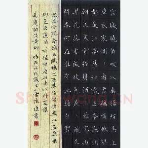陈伟 硬笔楷书 姜夔词淡黄柳