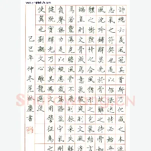 范林庆 硬笔楷书 文心雕龙选段