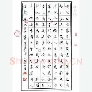 丁谦 硬笔楷书 毛泽东词