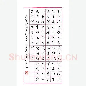 王友才 硬笔楷书 王维诗二首
