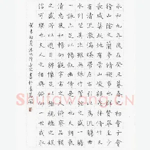 沈飞 硬笔楷书 兰亭序
