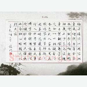 隋俊波 硬笔楷书 秦观词一首