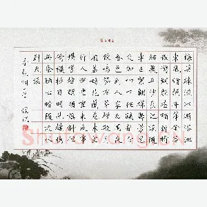 隋俊波 硬笔楷书 秦观词一首