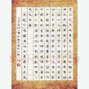刘湘峰 硬笔楷书 辛弃疾词水龙吟甲辰岁寿韩南涧尚书