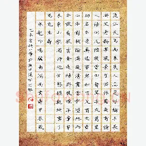 刘湘峰 硬笔楷书 辛弃疾词水龙吟甲辰岁寿韩南涧尚书