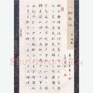 王登峦 硬笔楷书 苏轼词水调歌头