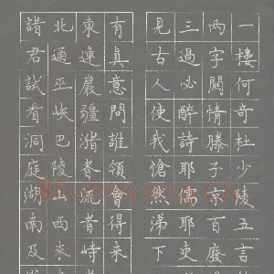 樊秋明 硬笔楷书 岳阳楼长联