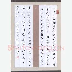 王登峦 硬笔行书 宋词二首