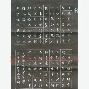 金泽珊 硬笔楷书 岑参诗一首