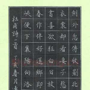秦连柏 硬笔楷书 杜甫诗一首
