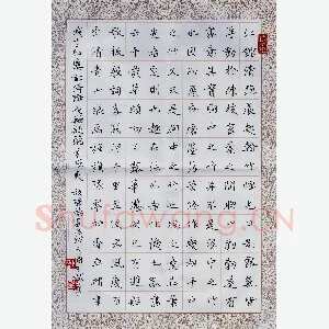 唐国生 硬笔楷书 板桥题画及诗一首