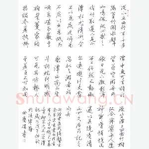 曲庆伟 硬笔行书 柳宗元文小石潭记