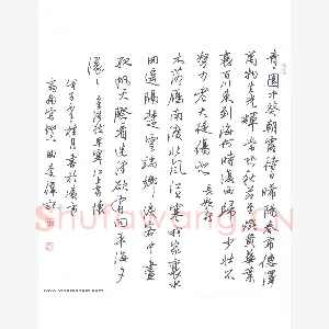 曲庆伟 硬笔行书 古诗二首