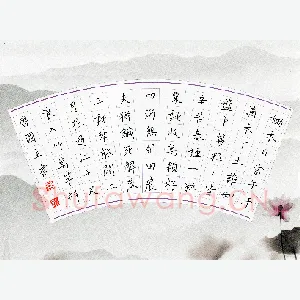 唐国生 硬笔楷书 古诗选抄