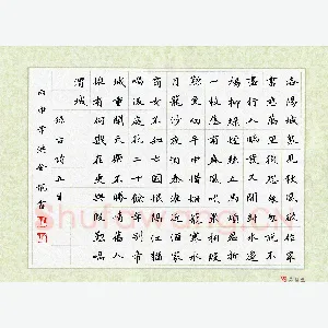 洪金龙 硬笔楷书 古诗五首