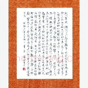 权红岗 硬笔楷书 老舍散文草原