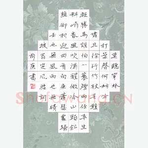 欧阳荷庚 硬笔楷书 苏东坡词定风波