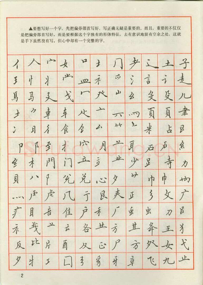 田英章硬笔楷书字帖,摘自田英章 钢笔楷书实用技法字帖（1990年）