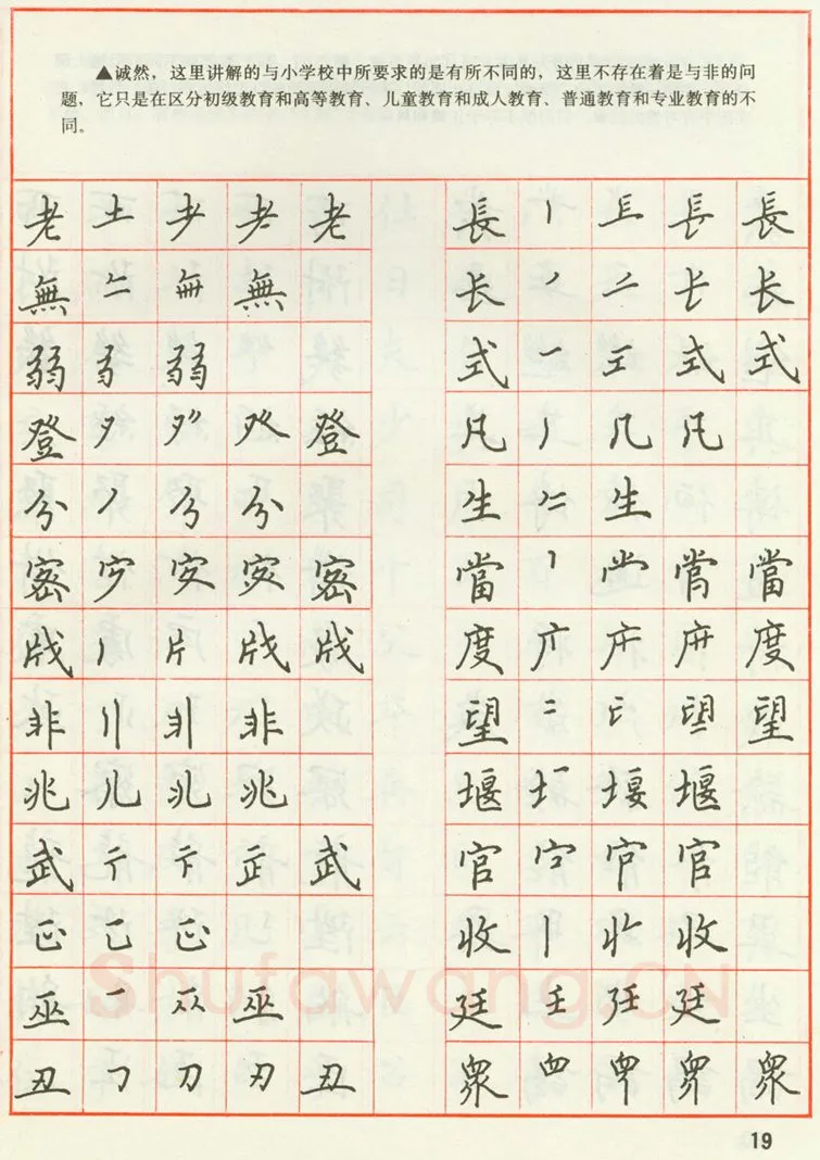 田英章硬笔楷书字帖,摘自田英章 钢笔楷书实用技法字帖（1990年）
