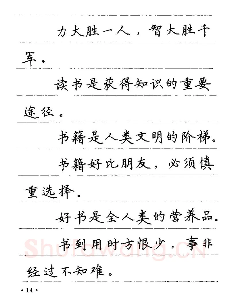 卢中南硬笔楷书字帖,摘自卢中南谚语名句钢笔字贴
