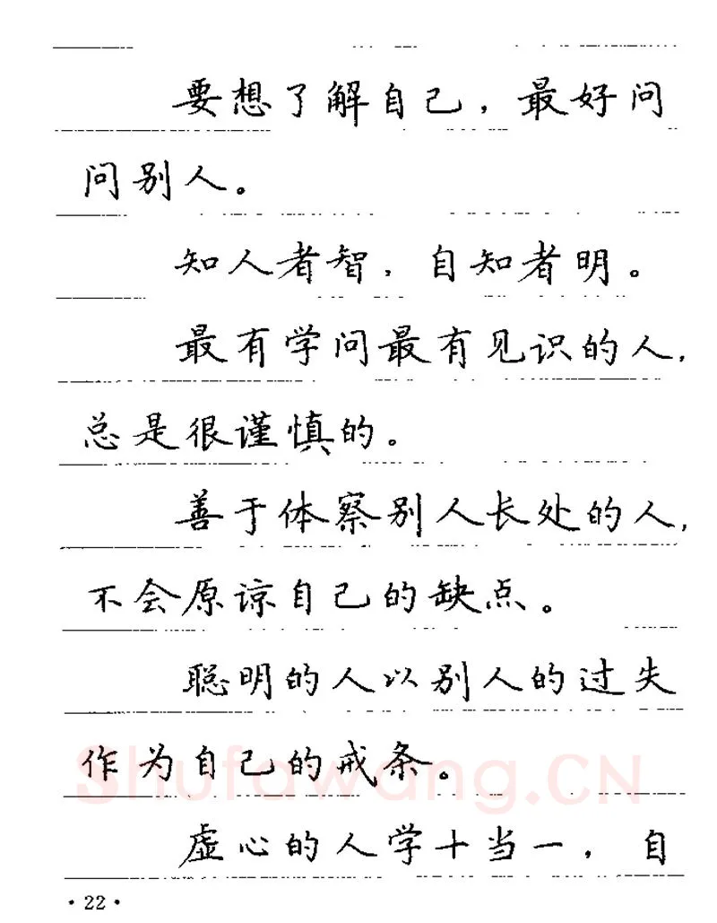 卢中南硬笔楷书字帖,摘自卢中南谚语名句钢笔字贴